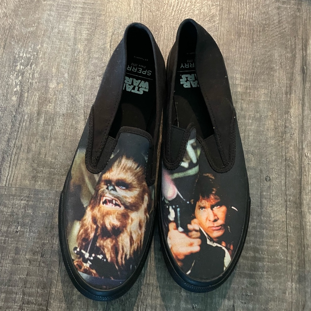 Sperry Black Loafers with Custom Artwork